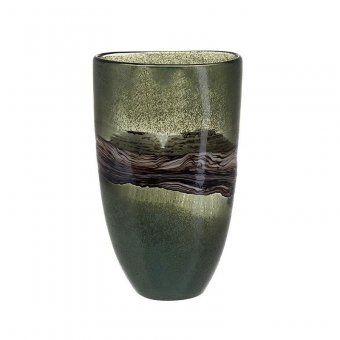 Vaza sticla GREEN EARTH, 15x9x27 cm