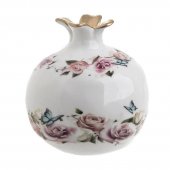 Decoratiune vaza ceramica PINK ROSES,9x9.5 cm