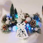 Decoratiune WHITE CHRISTMAS, 45X35X27 cm