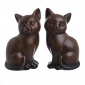 Set 2 statuete BROWN CATS,  21.5  cm