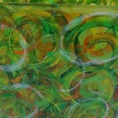 Set sticla pictata GREEN
